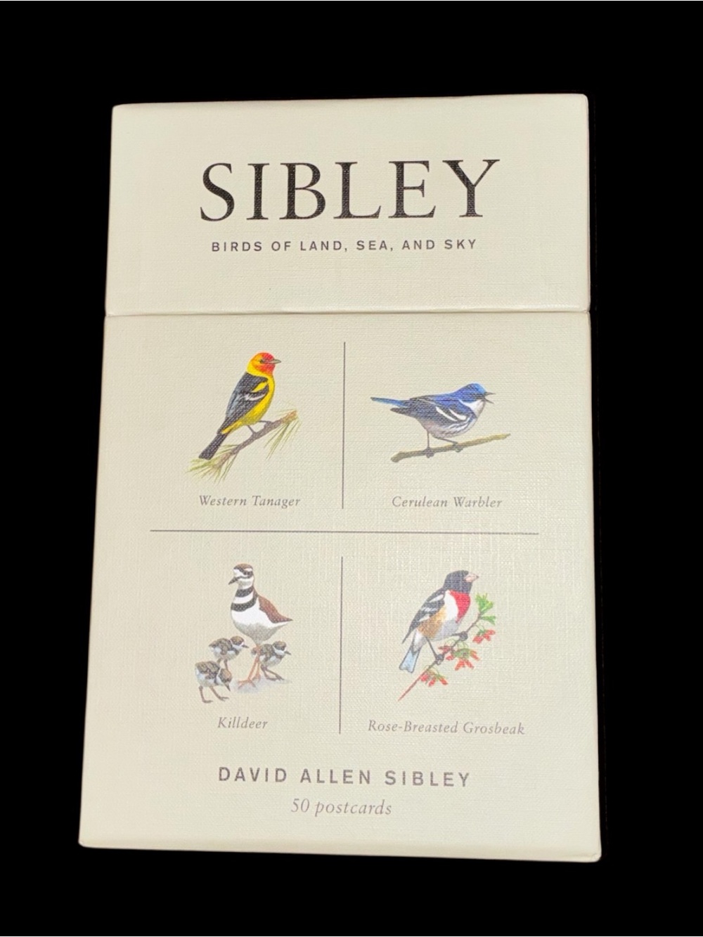 NWT Sibley Birds of Land, Sea, and Sky Postcard Set - Cream
